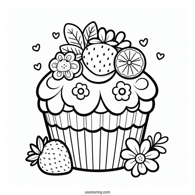 Strawberry Shortcake Coloring Page of Orange Blossom Shopping