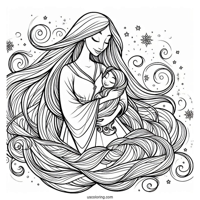 Mother Gothel Coloring Picture