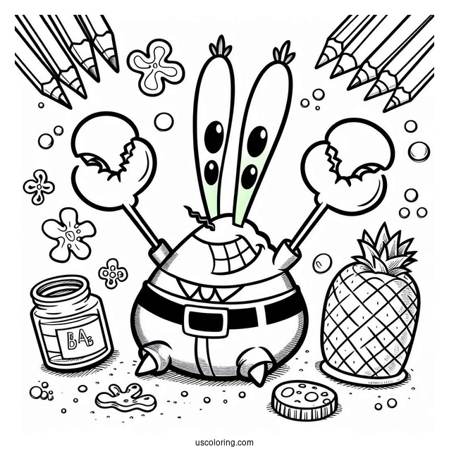 Mr Krabs Coloring Picture