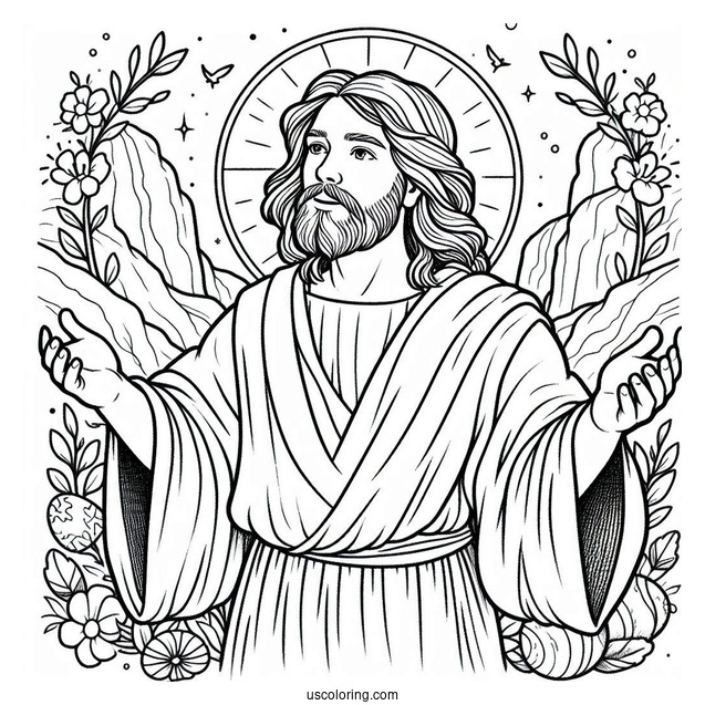 Jesus He Is Risen Coloring For Preschoolers