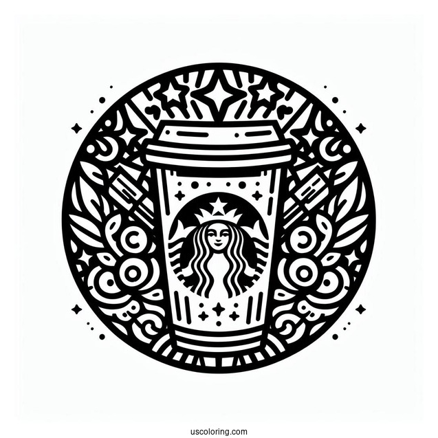 Starbucks Coloring Page Of Logo