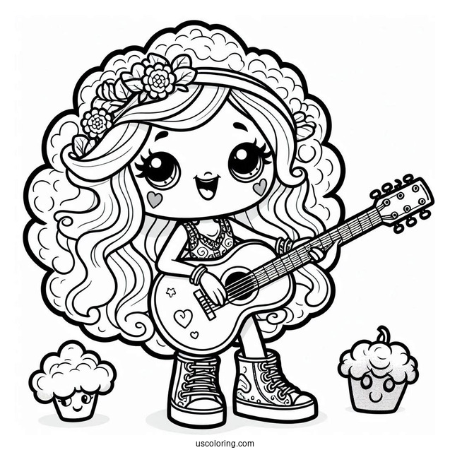 Bethany Broccoli Shopkins Playing Guitar