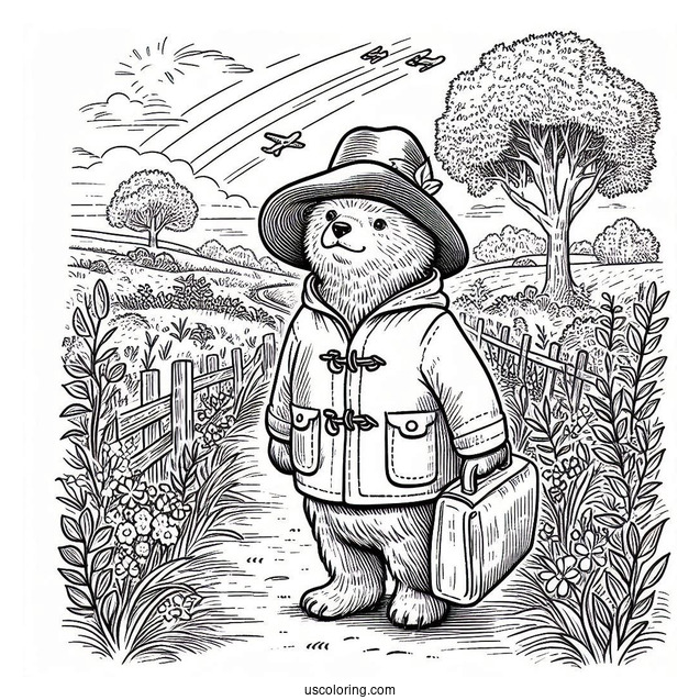 The Adventures of Paddington Bear Coloring Page