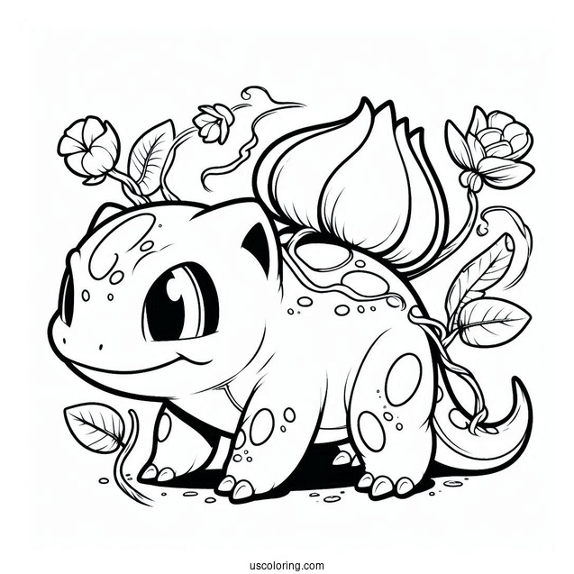 Evolution Bulbasaur Coloring Page
