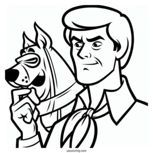 Fred Unmasking A Villain Coloring Page