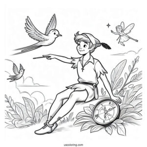 Peter Pan Coloring Page For Kids