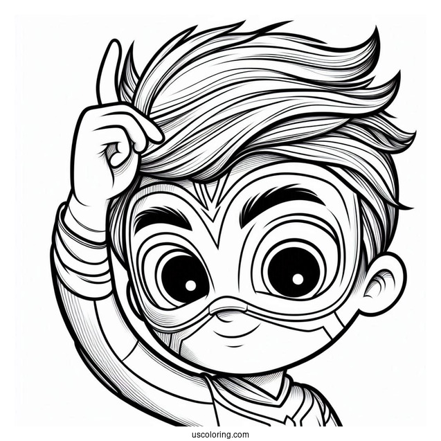 PJ Masks Coloring Page Of Romeo The Wicked Kid Inventor