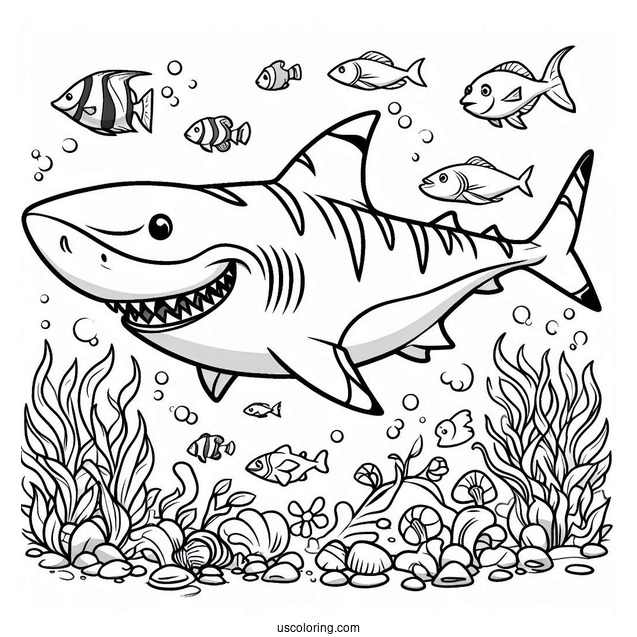 Finding Nemo Shark Coloring Page Bruce