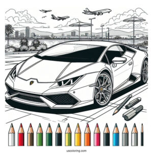 Lamborghini Huracan Coloring Page