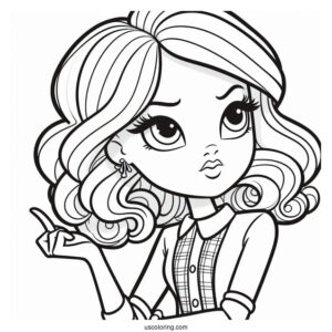 Polly Pocket Coloring Page Of Skeptical Gwen Grande