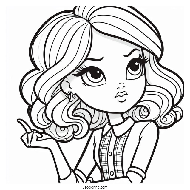 Polly Pocket Coloring Page Of Skeptical Gwen Grande