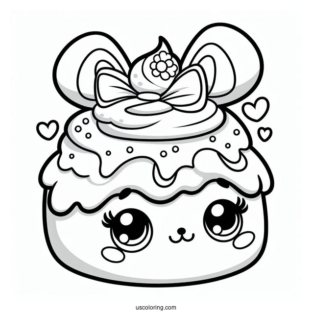 Coloring Page Of Creamy Bun-Bun Shopkins For Kids