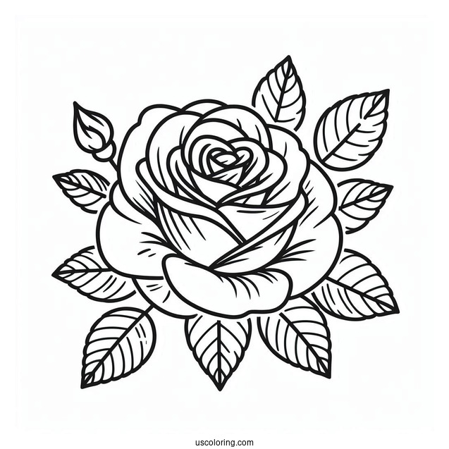 Easy Outline Of a Rose