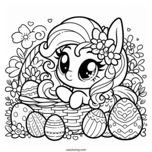 Easter My Little Pony Coloring Sheet