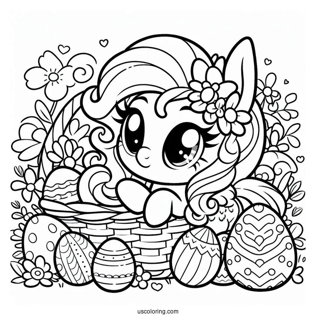 Easter My Little Pony Coloring Sheet
