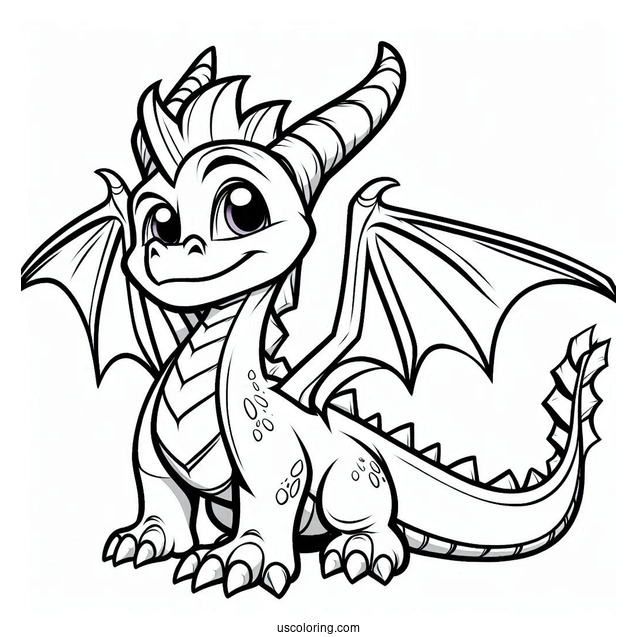 Coloring Page Of Spyro The Dragon
