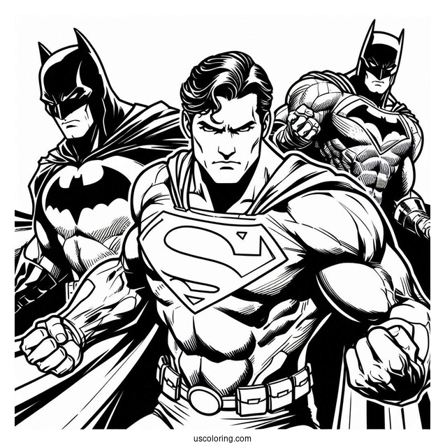Batman Vs Superman Coloring Page