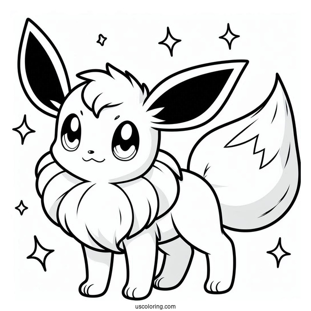Leafeon Eevee Coloring Sheet