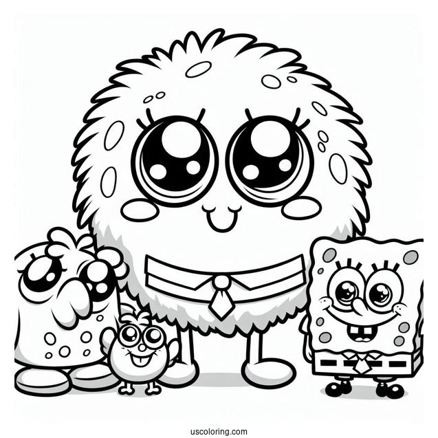 Pufff Family SpongeBob Coloring Page
