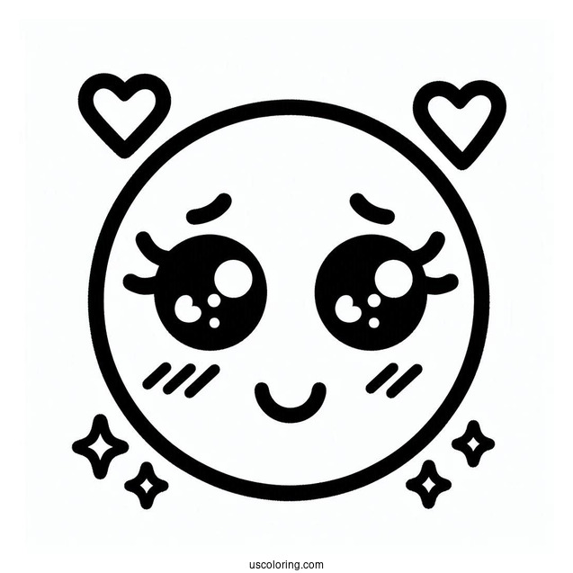 Emoji Coloring Page Of Emotions And Feelings List For Kids