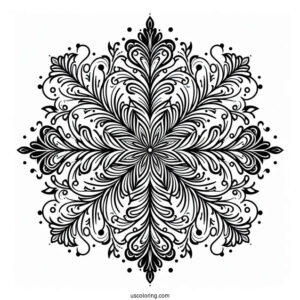 Snowflake Coloring Page Ornaments