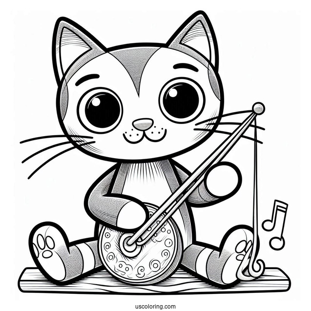 Pete The Cat Toy Coloring Page