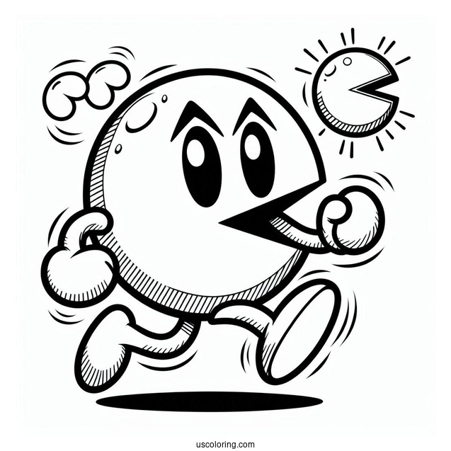 Pac-Man Coloring Page Game Poster