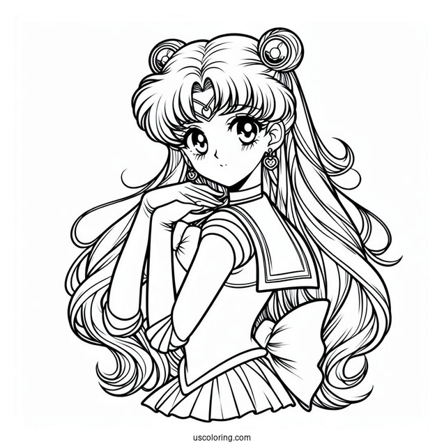 Sailor Jupiter Iconic Pose Coloring In