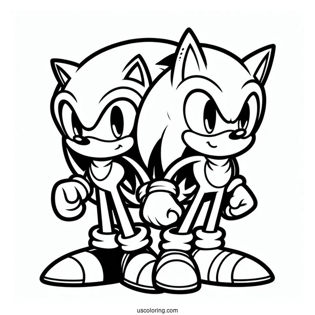 Sonic And Knuckles Coloring Sheet