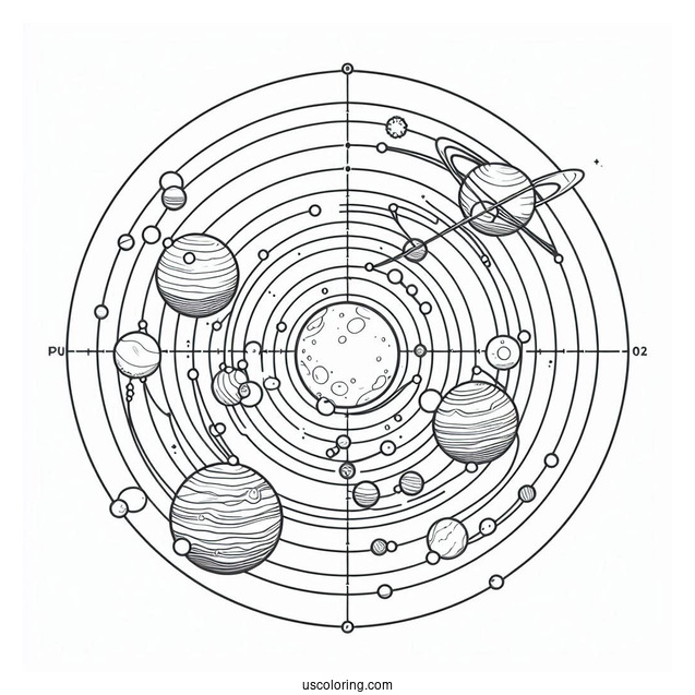 Solar System Map Including Pluto To Color