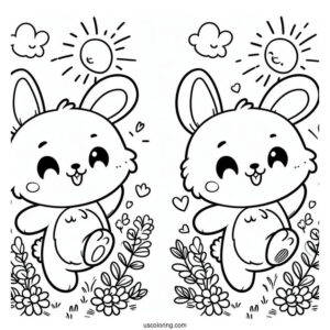 Sunny Bunnies Coloring Page Of Easy Big Boo Jumping For Preschoolers