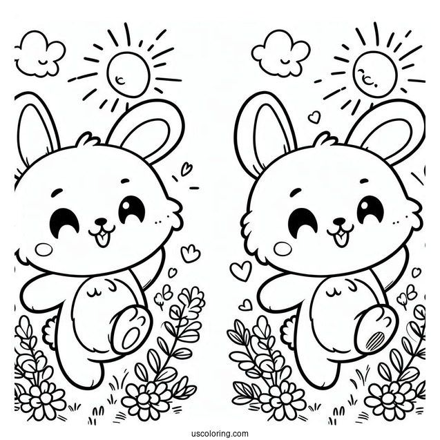 Sunny Bunnies Coloring Page Of Easy Big Boo Jumping For Preschoolers