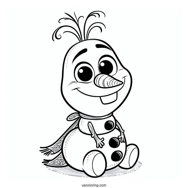 Baby Olaf Coloring Page For Kids
