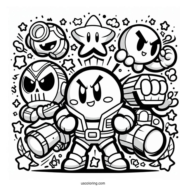 Full Page Brawl Stars Coloring Page Poster