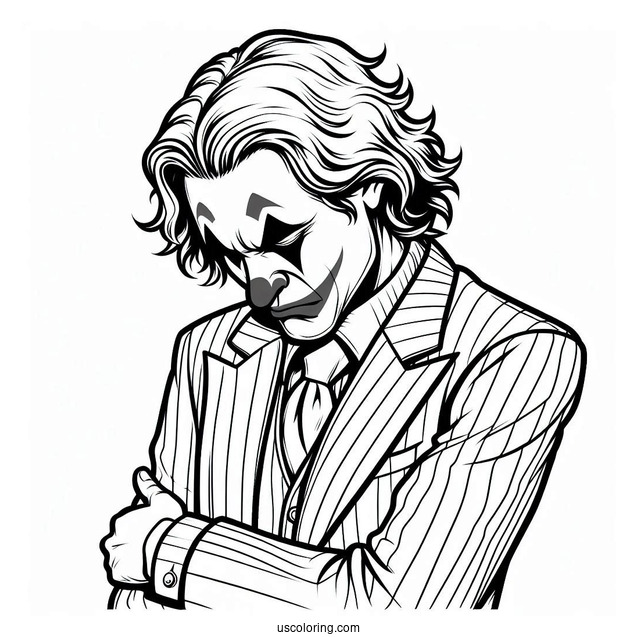 The Joker Sulking In Suit Coloring In