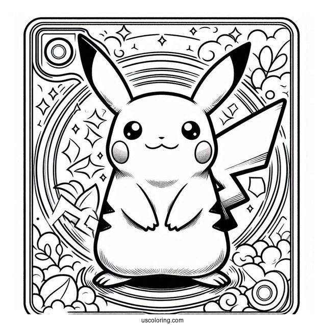 Detailed Pikachu Pokemon Card