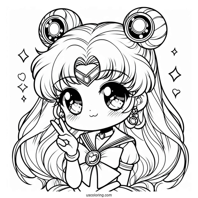 Cute Chibiusa Coloring Page