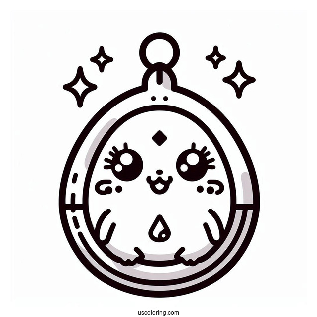 Simple Tamagotchi Coloring Pages Pet In Console