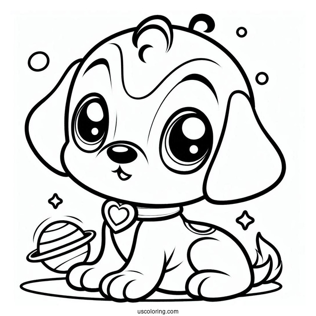 Simple Baby Pluto Coloring Page For Preschoolers