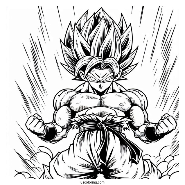 Super Saiyan Gogeta Coloring Page