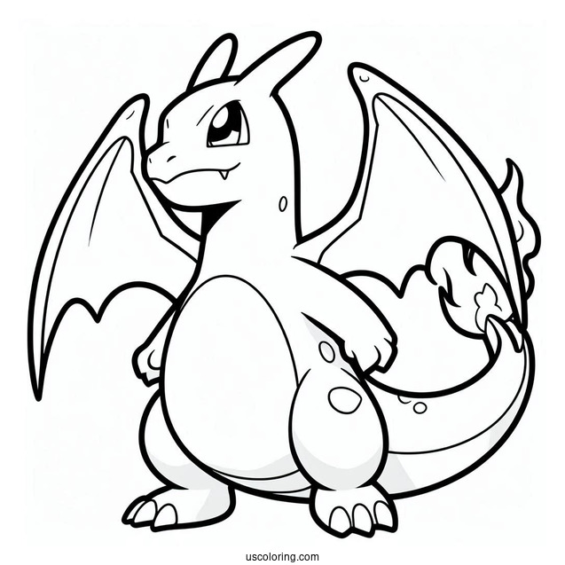 Simple Charizard Pokemon To Color