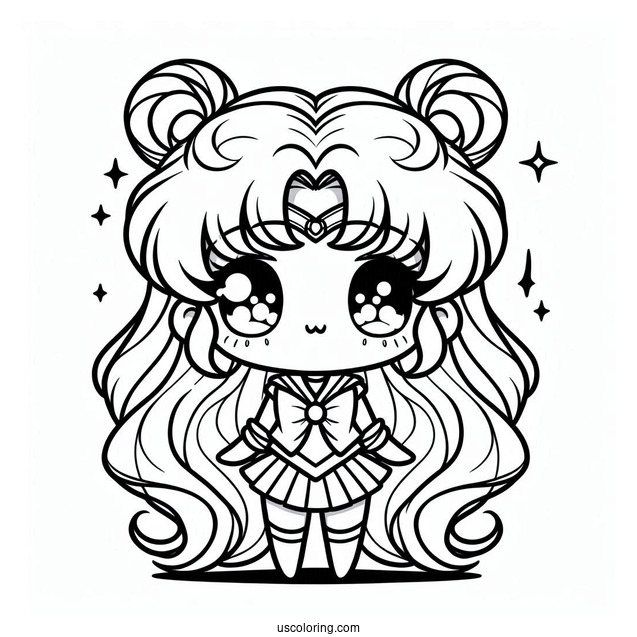 Kawaii Sailor Venus Coloring Page