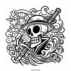 Easy Outline Of Shanks One Piece Coloring Page