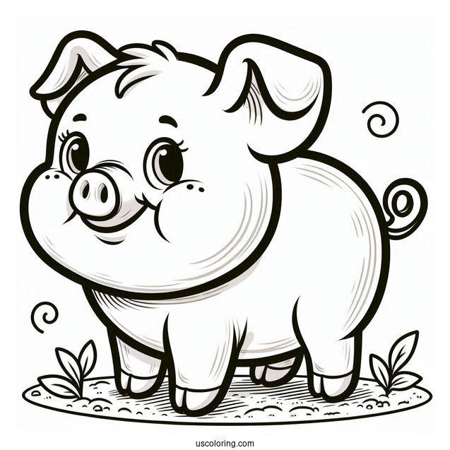 Coloring Page Of Porky Pig