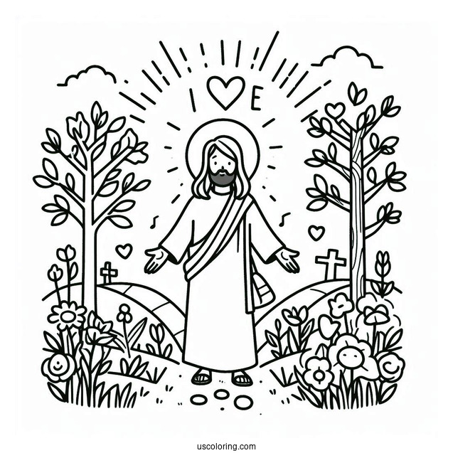 I Love Jesus Coloring For Preschoolers
