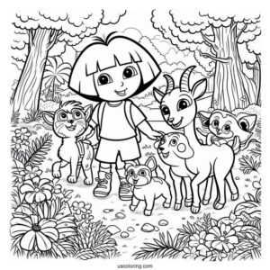 Dora And Friends Exploring In The Forrest