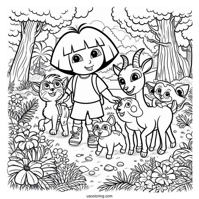 Dora And Friends Exploring In The Forrest
