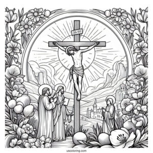 Stations Of The Cross Coloring Sheet