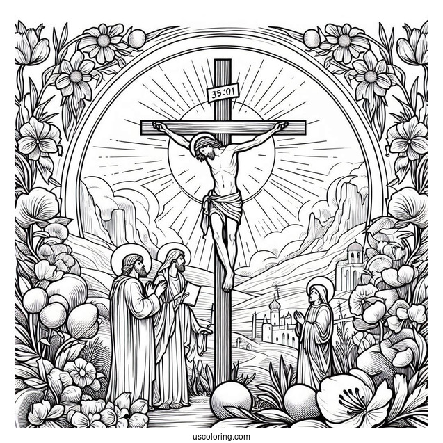 Stations Of The Cross Coloring Sheet
