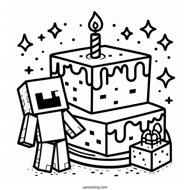 TNT Minecraft Birthday Cake